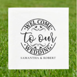 SIMPLE WELCOME WEDDING  SERVIETTE