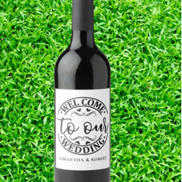 SIMPLE WELCOME WEDDING  WEINETIKETT