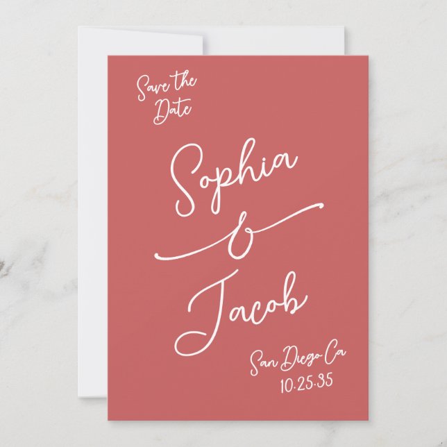 Simple Whimsical Hand Drawn Save the Date Photo (Devant)