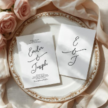 Simple Whimsical Handwritten Wedding Photo