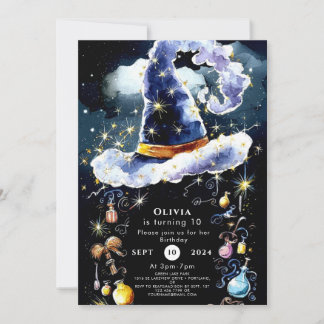 Simple Whimsy Custom Wizard Geburtstag Einladung