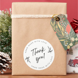 simple White Modern Vielen Dank Circle Sticker