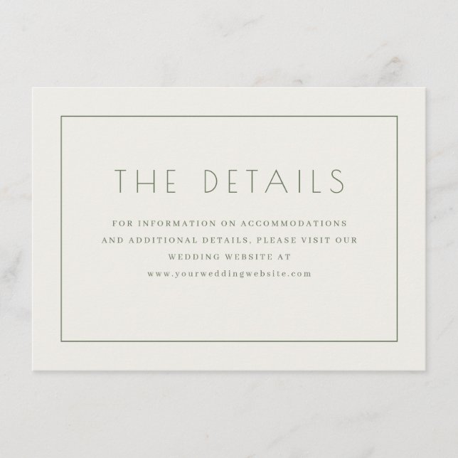 Simple White Text Box Begleitkarte (Vorderseite)