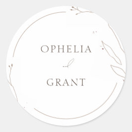 Simple Wild Grass Wedding Danke Stickers