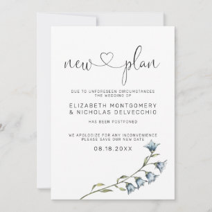Simple Wildflower   Faire-part de mariage reporté