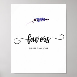 Simple Wildflower favors PLEASE TAKE ONE Poster