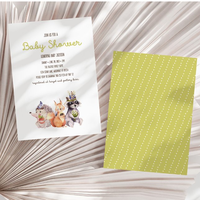 Simple Woodland Rustic Baby shower Invitation (Créateur téléchargé)