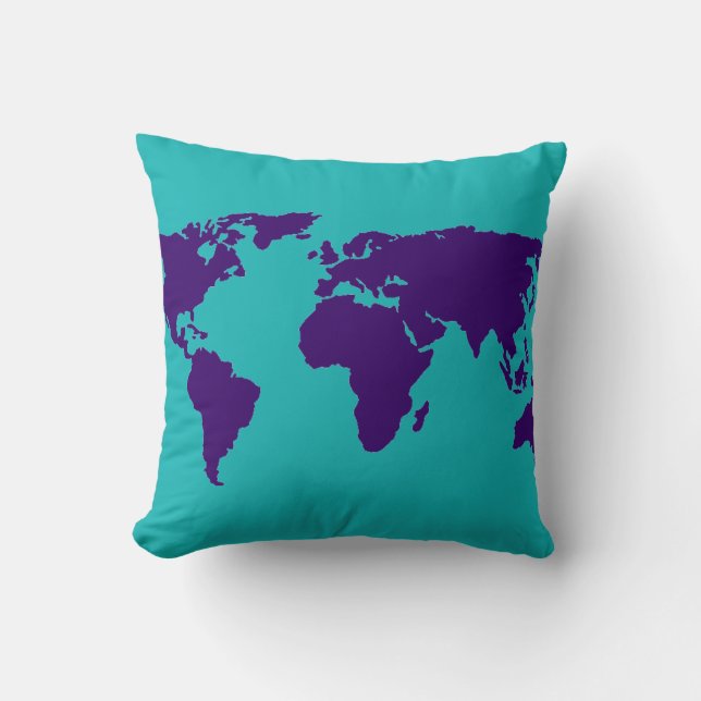 simple world map decor kissen (Vorderseite)