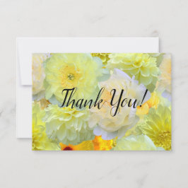 Simple Yellow Floral Thank You Dankeskarte