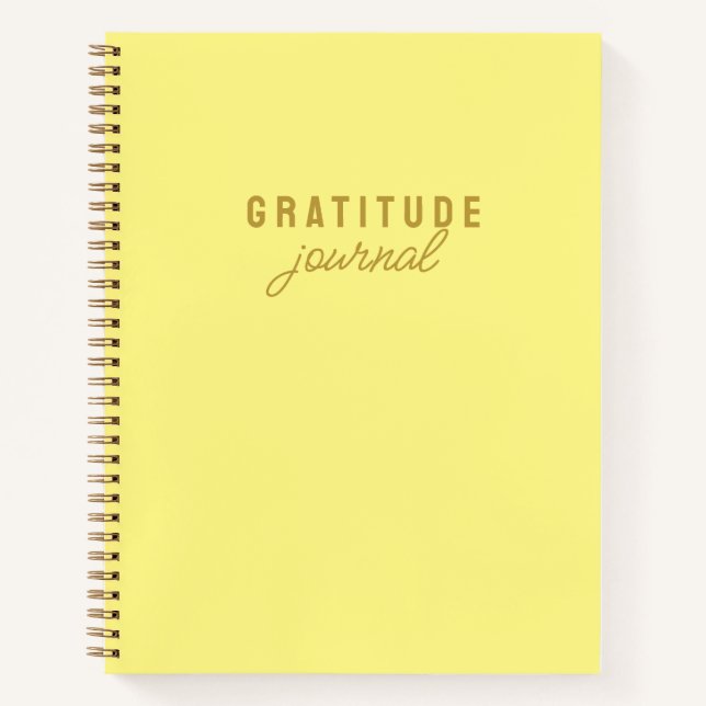Simple Yellow Gratitude Journal Notizbuch (Vorderseite)