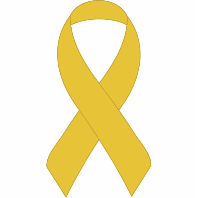 Simple Yellow Ribbon Freistehende Fotoskulptur (Vorne)