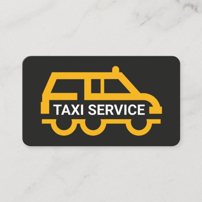 Simple Yellow Taxi Van Car Visitenkarte (Vorderseite)