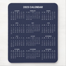 Simple Yet Elegant 2023 Calendar | Mousepad