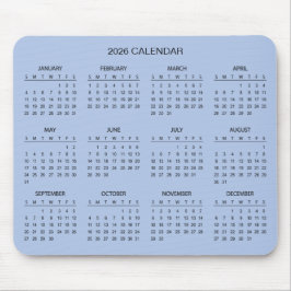 Simple Yet Elegant 2026 Calendar | Mousepad