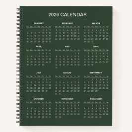 Simple Yet Elegant 2026 Calendar |  Notizbuch