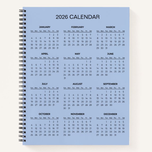 Simple Yet Elegant 2026 Calendar |  Notizbuch (Vorderseite)