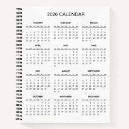 Simple Yet Elegant 2026 Calendar |  Notizbuch
