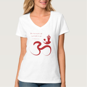 Simple Zen Yoga Om Calligraphie Silhouette T-shirt
