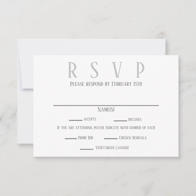 SimpleGray Design - UAWG/Abendessen - Einladung (Vorderseite)