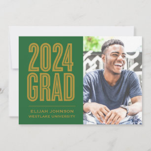 SIMPLEMENT BOLD 2024 GRAD PHOTO GRAD INVITATION