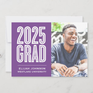 SIMPLEMENT BOLD 2025 GRAD PHOTO GRAD INVITATION