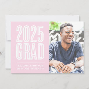 SIMPLEMENT BOLD 2025 GRAD PHOTO GRAD INVITATION