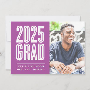 SIMPLEMENT BOLD 2025 GRAD PHOTO GRAD INVITATION