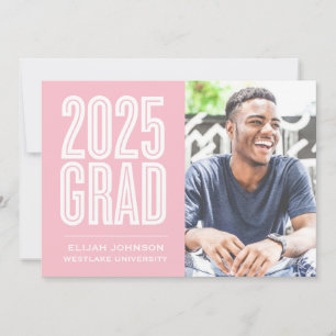 SIMPLEMENT BOLD 2025 GRAD PHOTO GRAD INVITATION