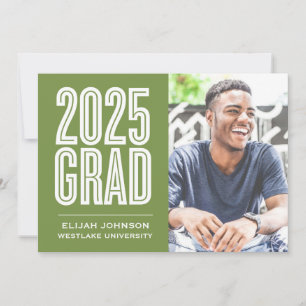 SIMPLEMENT BOLD 2025 GRAD PHOTO GRAD INVITATION