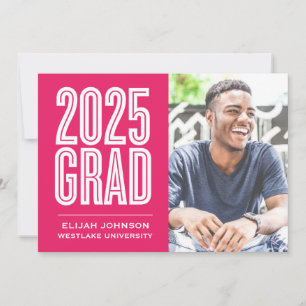 SIMPLEMENT BOLD 2025 GRAD PHOTO GRAD INVITATION