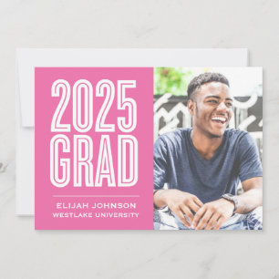 SIMPLEMENT BOLD 2025 GRAD PHOTO GRAD INVITATION