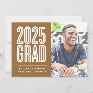 SIMPLEMENT BOLD 2025 GRAD PHOTO GRAD INVITATION