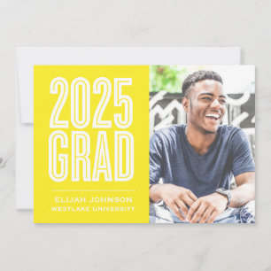 SIMPLEMENT BOLD 2025 GRAD PHOTO GRAD INVITATION