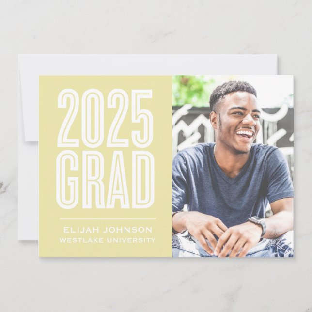 SIMPLEMENT BOLD 2025 GRAD PHOTO GRAD INVITATION (Devant)