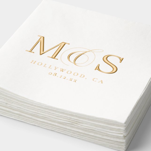 Simplement Élégantes Initiales de Mariage ID1022 (Détail)