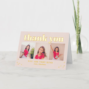 Simplement Happy FOIL Carte de remerciements photo