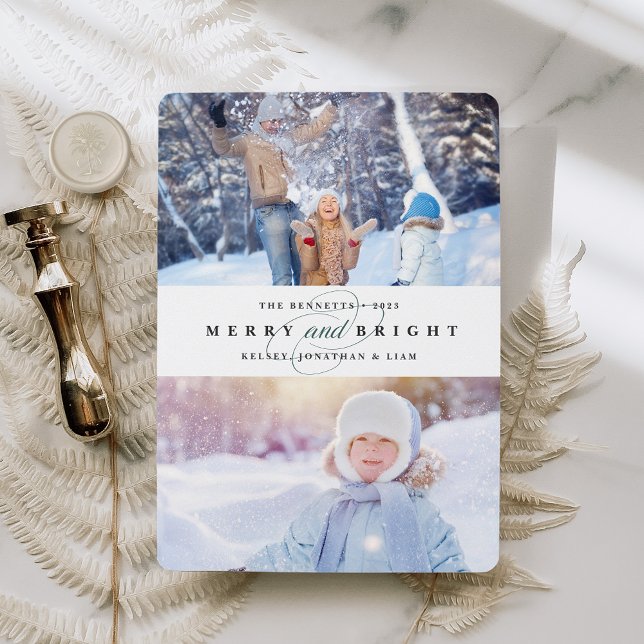 Simplement Joyeux | Carte de vacances pour deux ph (Créateur téléchargé)