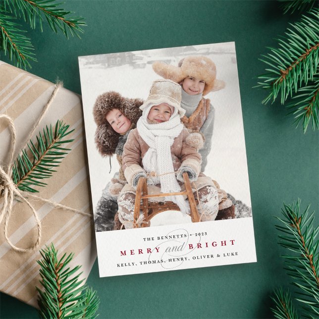 Simplement Joyeux Carte photo de vacances | Cranbe (Créateur téléchargé)