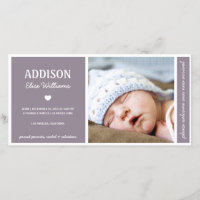 SIMPLEMENT PUR | BÉBÉ FILLE FAIRE-PART DE NAISSANC