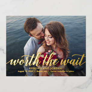 Simplement Romantique Foil Enregistrer la carte po