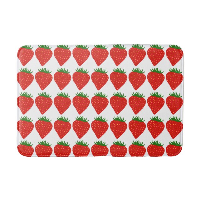 Simplement tapis de bain fraise (Devant)