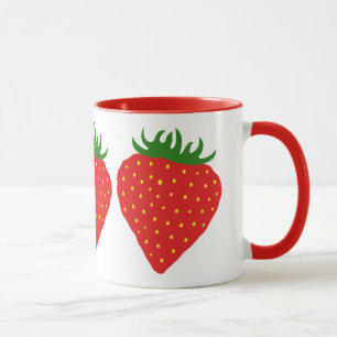 Simplement tasse faite sur commande de fraise -