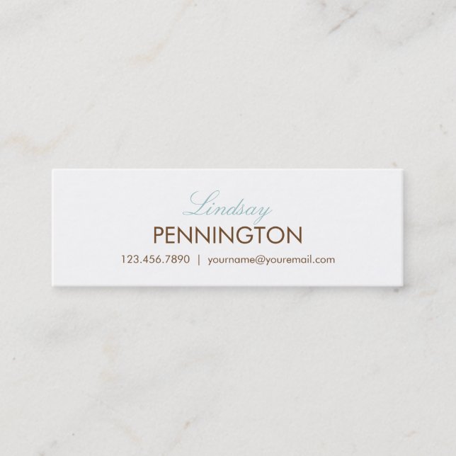 Simplement Vos Cartes D'Appel Modernes (Devant)