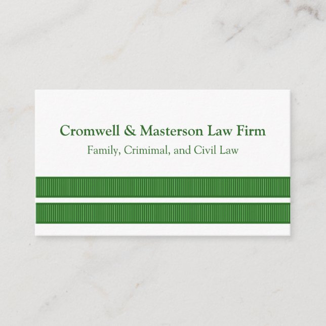 Simples Cartes de visite, Vert (Devant)