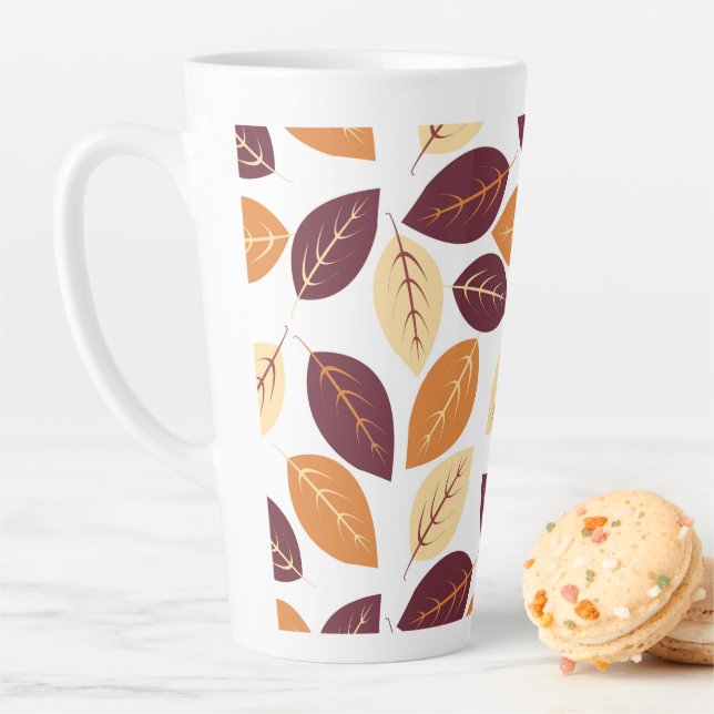 Simples feuilles d'automne Latte Mug (En situation)