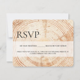 Simples grains de bois rustique RSVP siège réservé