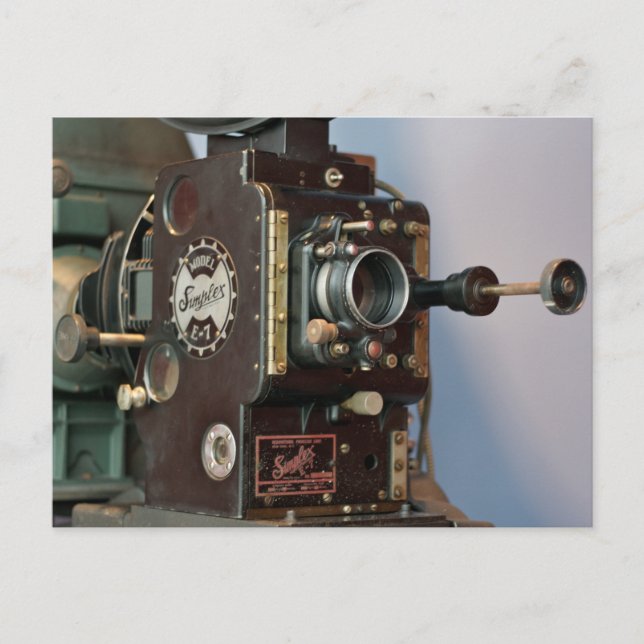 Simplex-Theaterprojektor Vintag Postkarte (Vorderseite)
