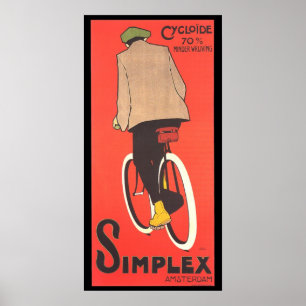 Simplexfahrrad-Werbungs-Plakat Poster