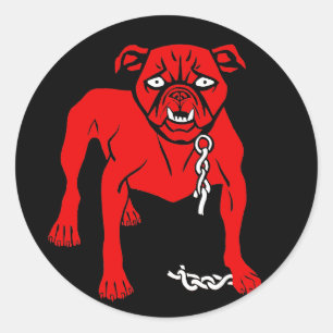 Simplicissimus Staffordshire Bull Terrier - Vintag Runder Aufkleber