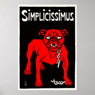 Simplicissimus - Vintager Hund Cartoon Poster